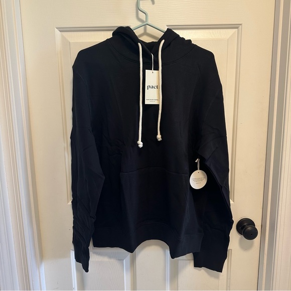 Pact Unisex Black One For All Hoodie Sweatshirt Organic Cotton Size Large - Picture 1 of 6